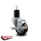 Service Caster 3'' Maroon Poly Swivel 1-3/4'' Expanding Stem Caster with Brake SCC-EX20S314-PPUB-MRN-TLB-134 - alternate 4